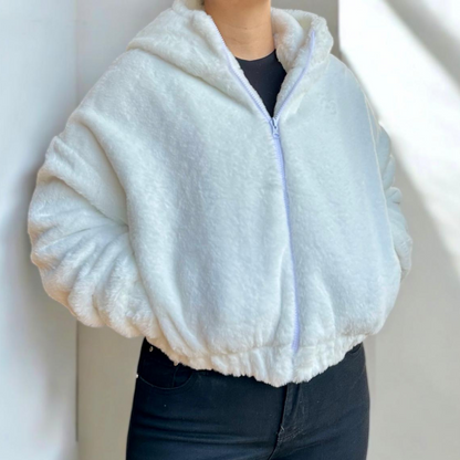 CHAQUETA PELUCHE CON CAPUCHA