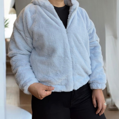 CHAQUETA PELUCHE CON CAPUCHA