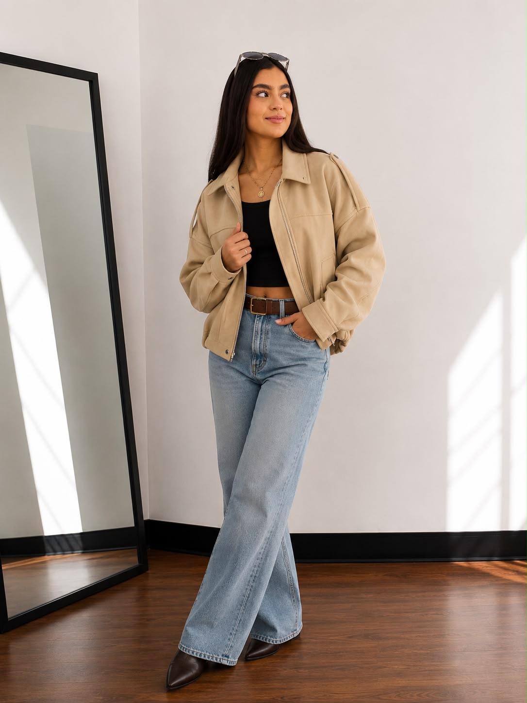 Chaqueta Gamuza Oversize
