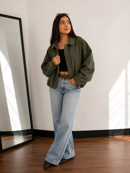 Chaqueta Gamuza Oversize